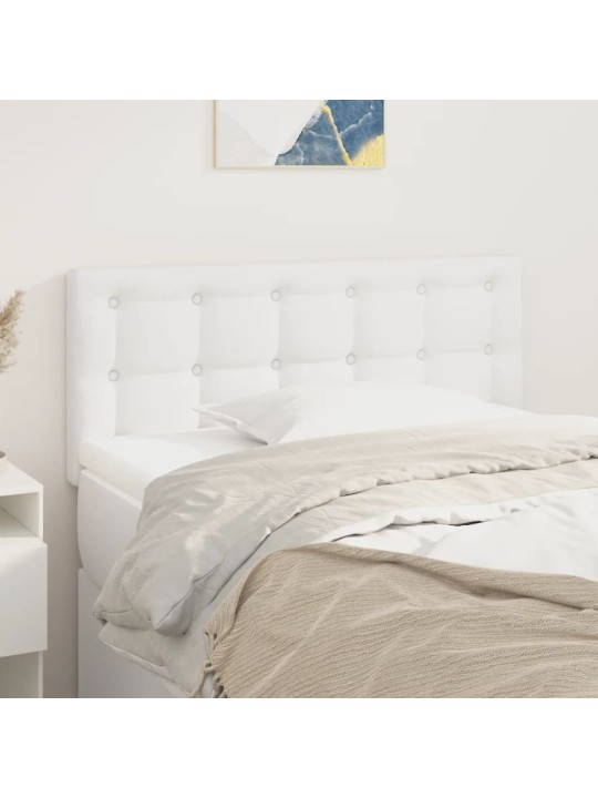 Čelo postele bílé 100x5x78/88 cm umělá kůže