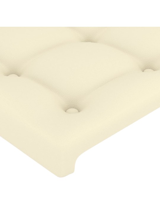 Čelo postele krémové 100x5x78/88 cm umělá kůže