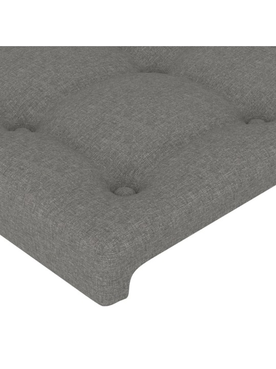 Čela postele 2 ks tmavě šedá 72 x 5 x 78/88 cm textil