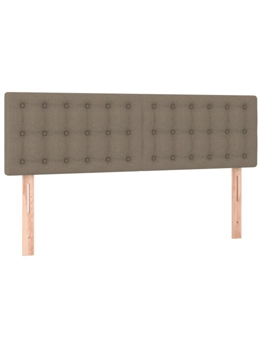 Čela postele 2 ks taupe 72 x 5 x 78/88 cm textil