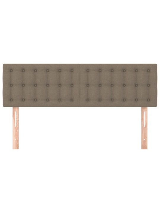 Čela postele 2 ks taupe 72 x 5 x 78/88 cm textil