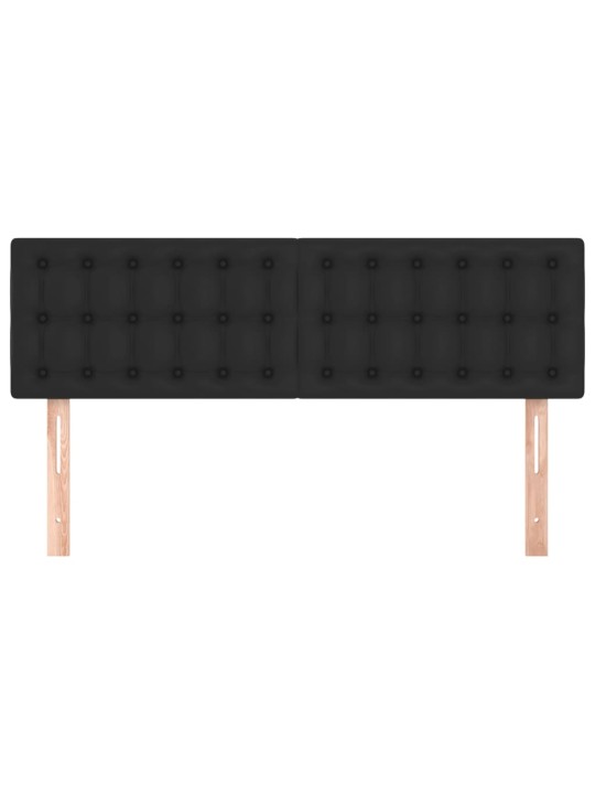 Čela postele 2 ks černá 72 x 5 x 78/88 cm umělá kůže