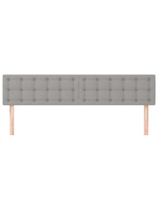 Čela postele 2 ks světle šedá 80x5x78/88 cm textil