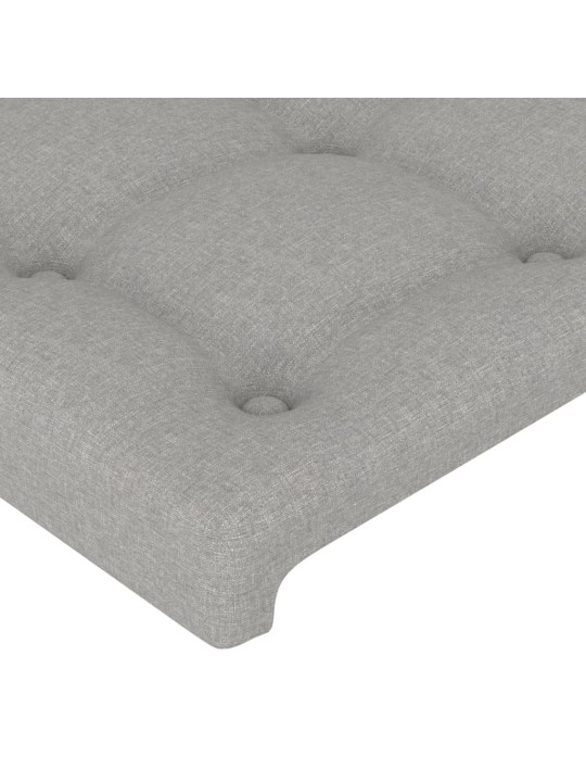 Čela postele 2 ks světle šedá 80x5x78/88 cm textil
