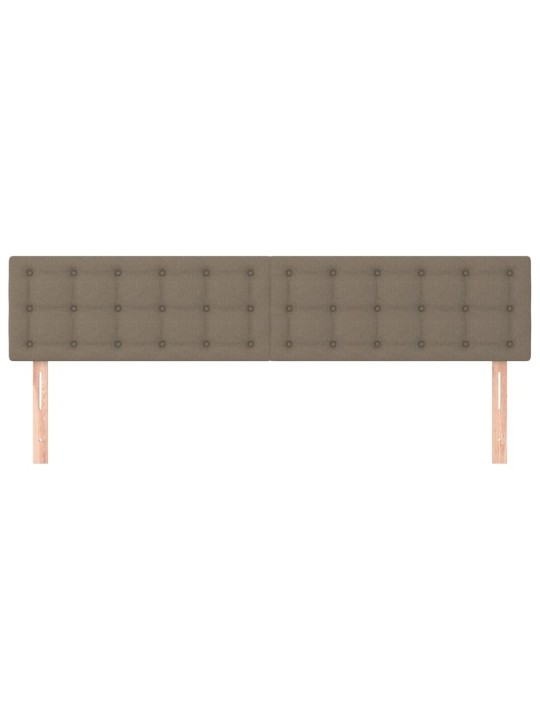 Čela postele 2 ks taupe 72 x 5 x 78/88 cm textil