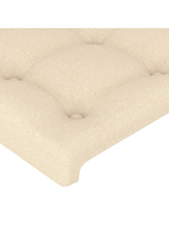 Čelo postele 2 ks krémové 80 x 5 x 78/88 cm textil