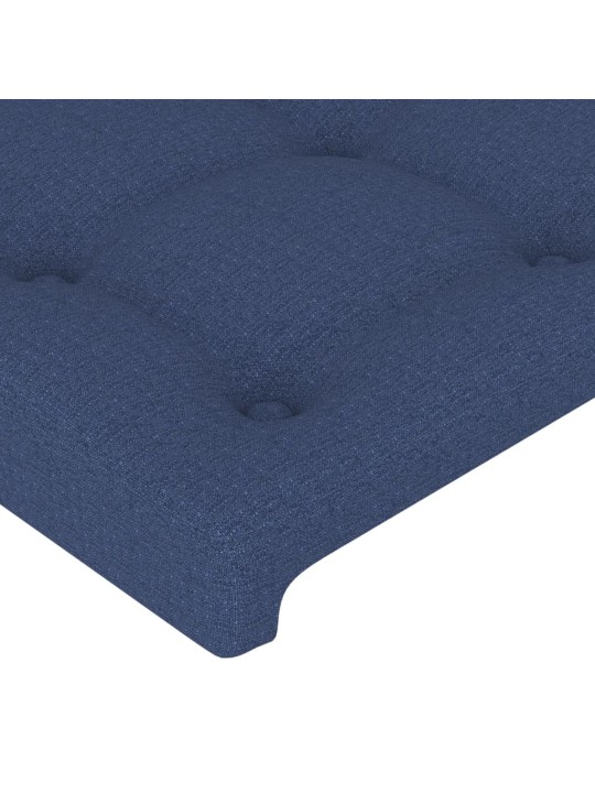 Čelo postele 2 ks modré 80 x 5 x 78/88 cm textil