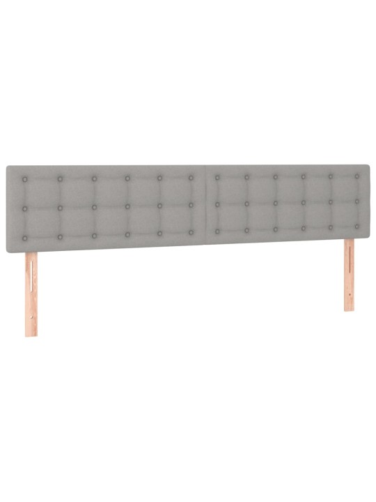 Čelo postele 2 ks světle šedé 90x5x78/88 cm textil