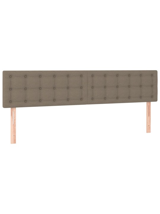 Čelo postele 2 ks taupe 90x5x78/88 cm textil