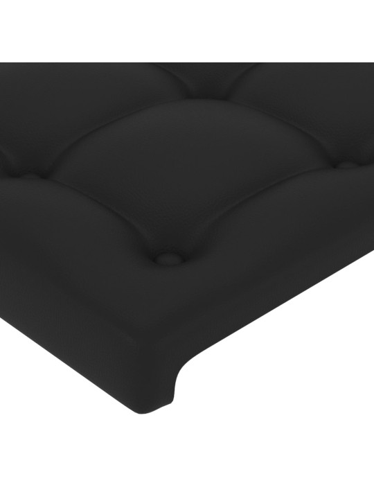 Čelo postele 2 ks černé 90x5x78/88 cm umělá kůže