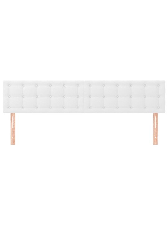 Čelo postele 2 ks bílé 90x5x78/88 cm umělá kůže