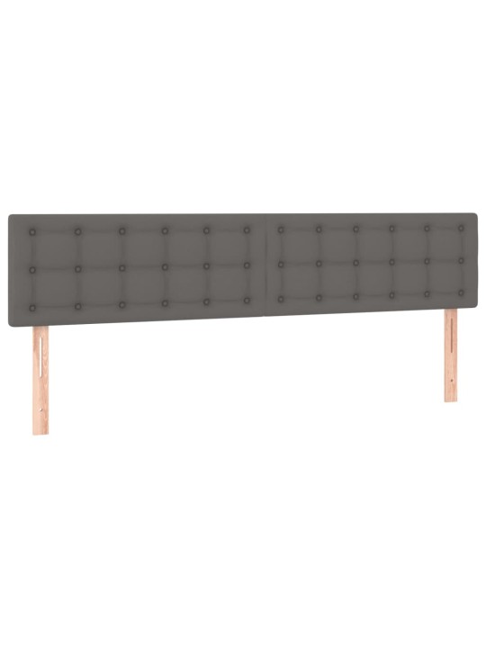Čelo postele 2 ks šedé 100x5x78/88 cm umělá kůže