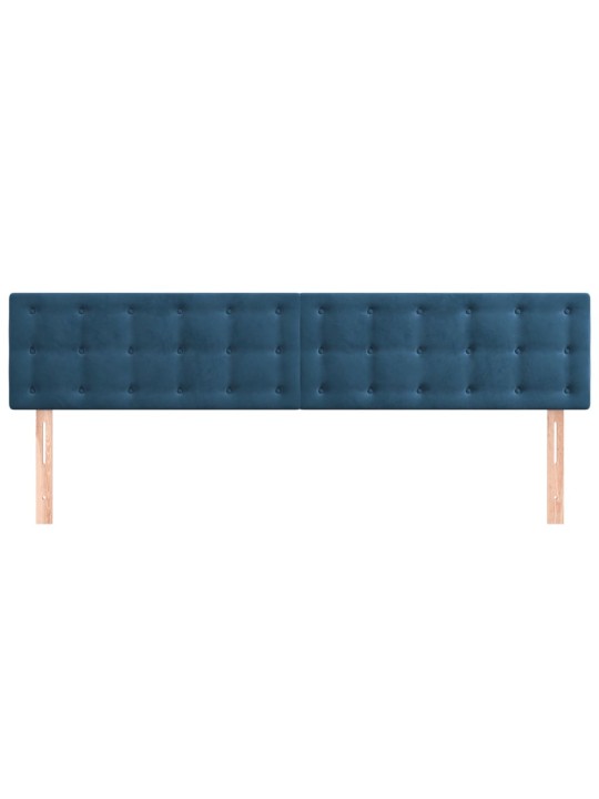 Čelo postele tmavě modré 100x5x78/88 cm samet