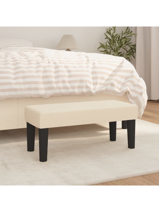 Lavice krémová 70 x 30 x 30 cm textil