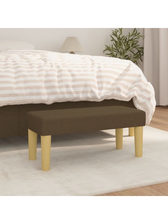 Lavice tmavě hnědá 70 x 30 x 30 cm textil