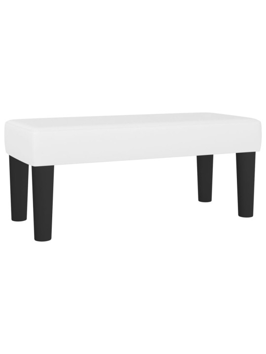 Lavice bílá 70 x 30 x 30 cm umělá kůže