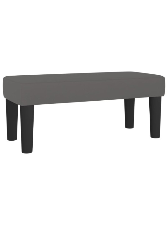 Lavice šedá 70 x 30 x 30 cm umělá kůže