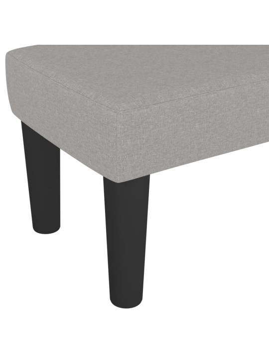 Lavice světle šedá 100x30x30 cm textil