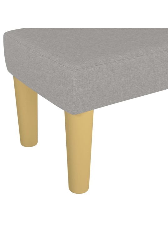 Lavice světle šedá 100x30x30 cm textil