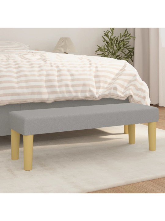 Lavice světle šedá 100x30x30 cm textil