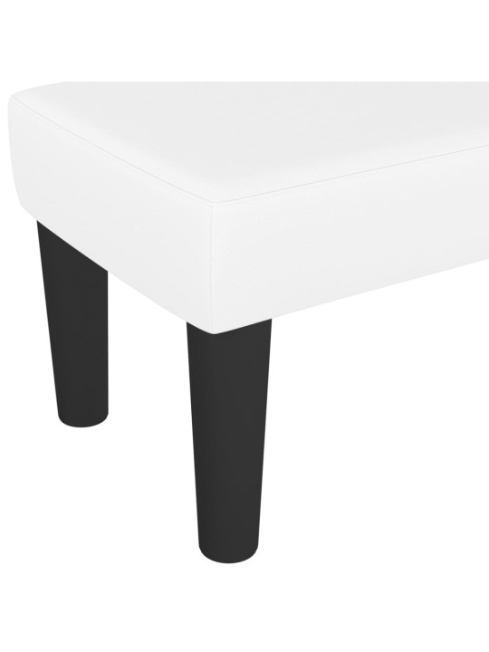 Lavice bílá 100x30x30 cm umělá kůže