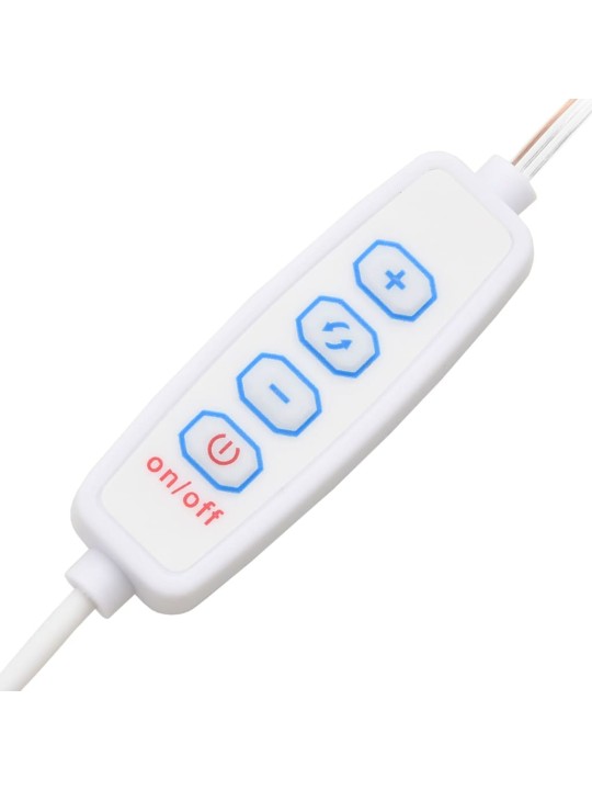 LED toaletní stolek se skříňkou kouřový dub kompozitní dřevo