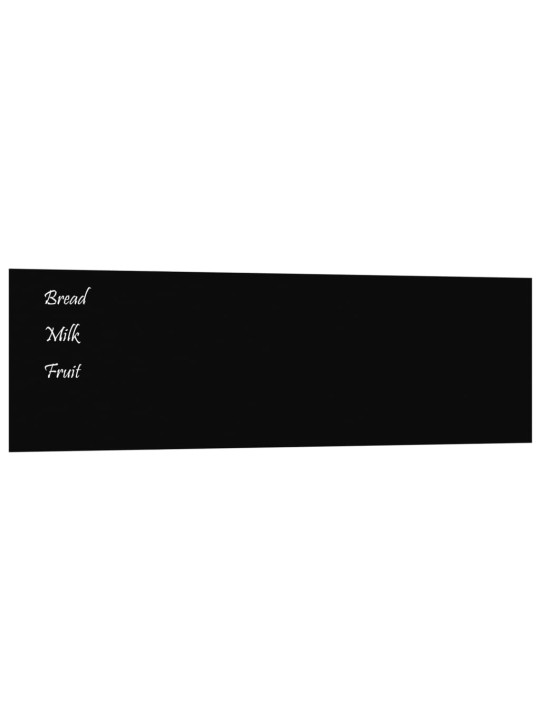 Nástěnná magnetická tabule černá 100 x 30 cm tvrzené sklo