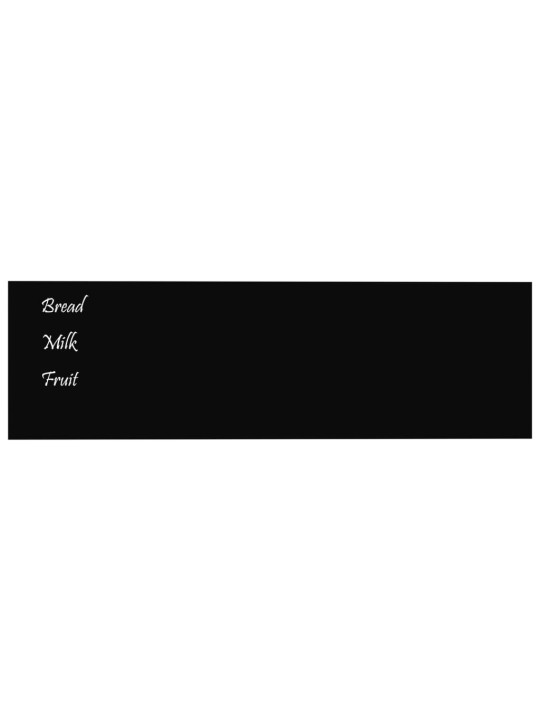 Nástěnná magnetická tabule černá 100 x 30 cm tvrzené sklo
