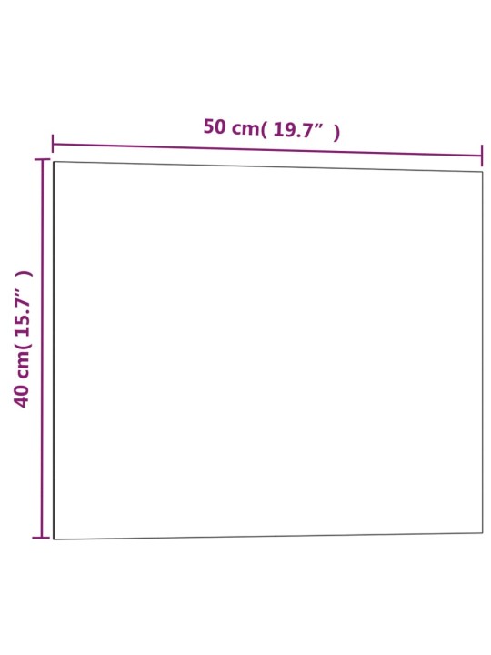 Nástěnná magnetická tabule černá 50 x 40 cm tvrzené sklo