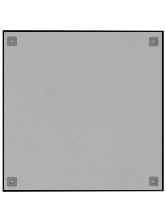 Nástěnná magnetická tabule černá 60 x 60 cm tvrzené sklo