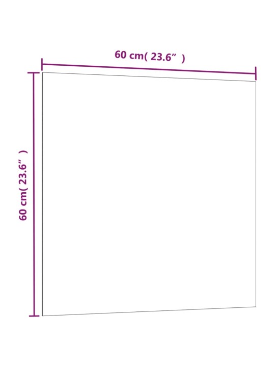 Nástěnná magnetická tabule černá 60 x 60 cm tvrzené sklo