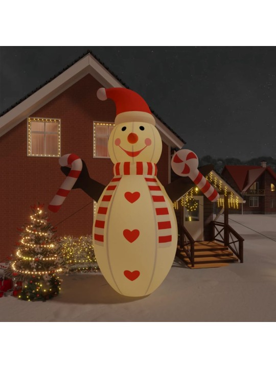 Vánoční nafukovací sněhulák s LED diodami 630 cm