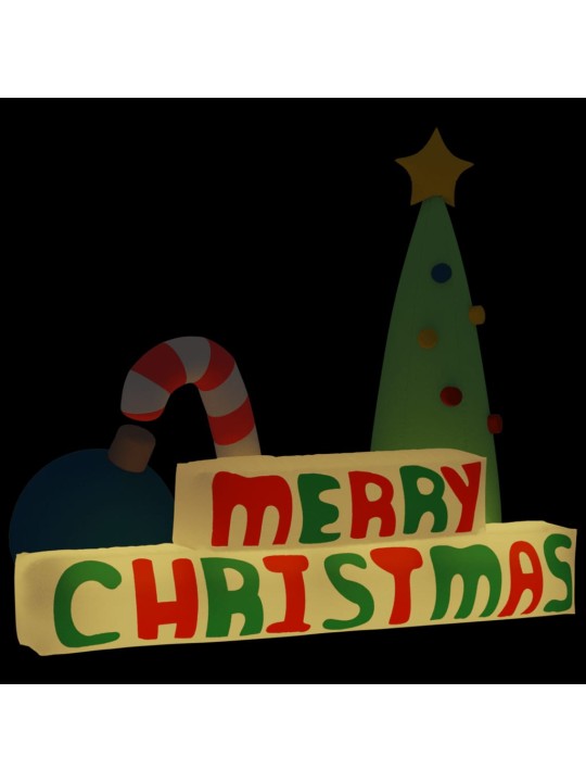 Nafukovací dekorace Merry Christmas s LED diodami 197 cm