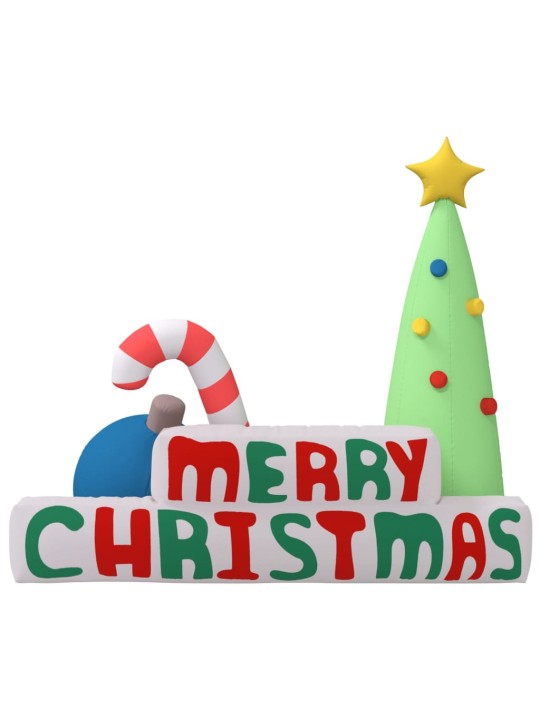 Nafukovací dekorace Merry Christmas s LED diodami 197 cm