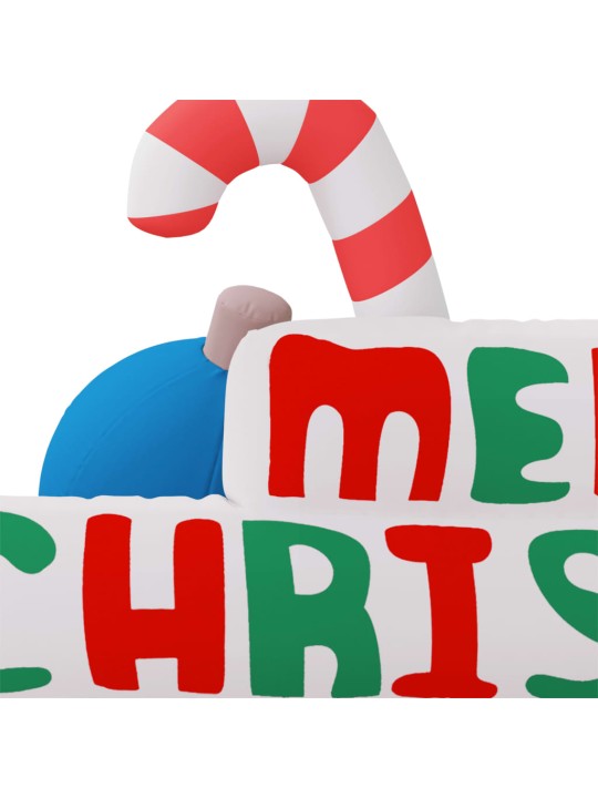 Nafukovací dekorace Merry Christmas s LED diodami 197 cm