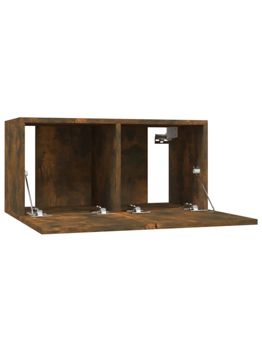 Nástěnné TV skříňky 4 ks kouřový dub 60 x 30 x 30 cm kompozit