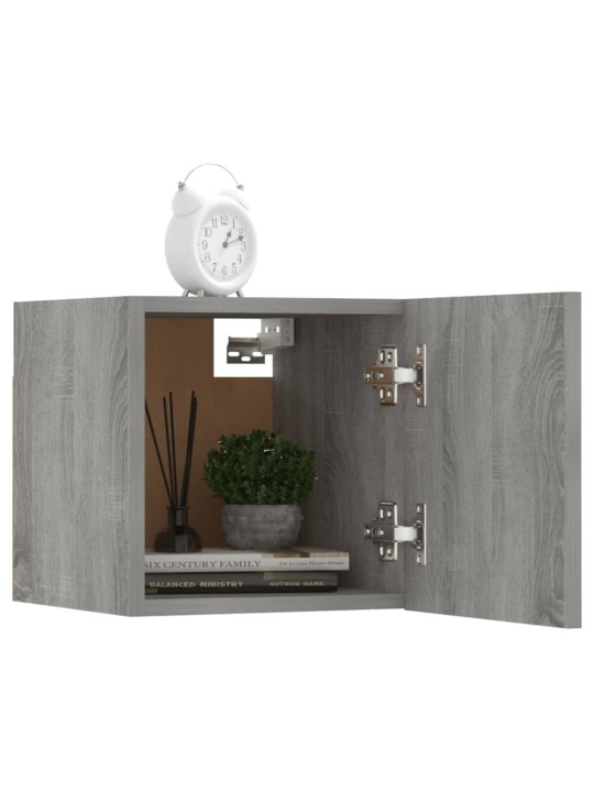 Nástěnné TV skříňky 8 ks šedé sonoma 30,5 x 30 x 30 cm