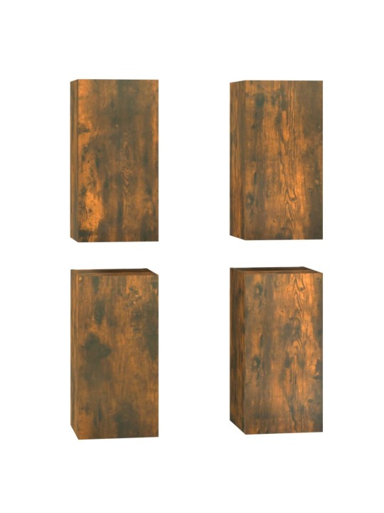 TV skříňky 4 ks kouřový dub 30,5 x 30 x 60 cm kompozitní dřevo