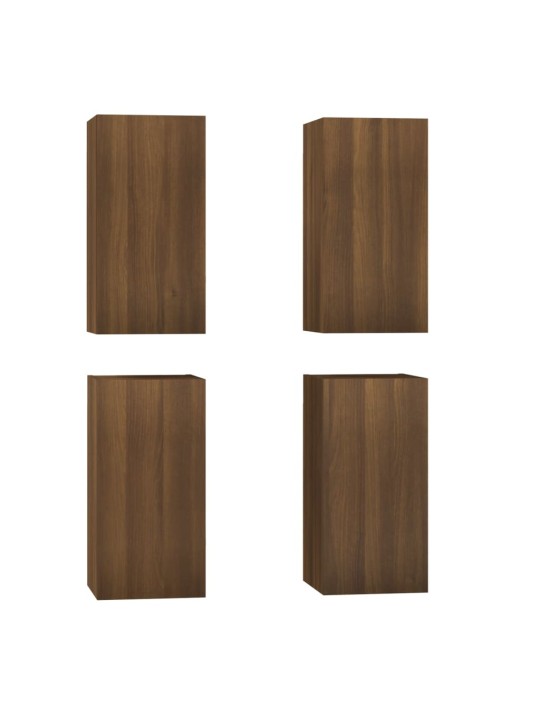 TV skříňky 4 ks hnědý dub 30,5 x 30 x 60 cm kompozitní dřevo