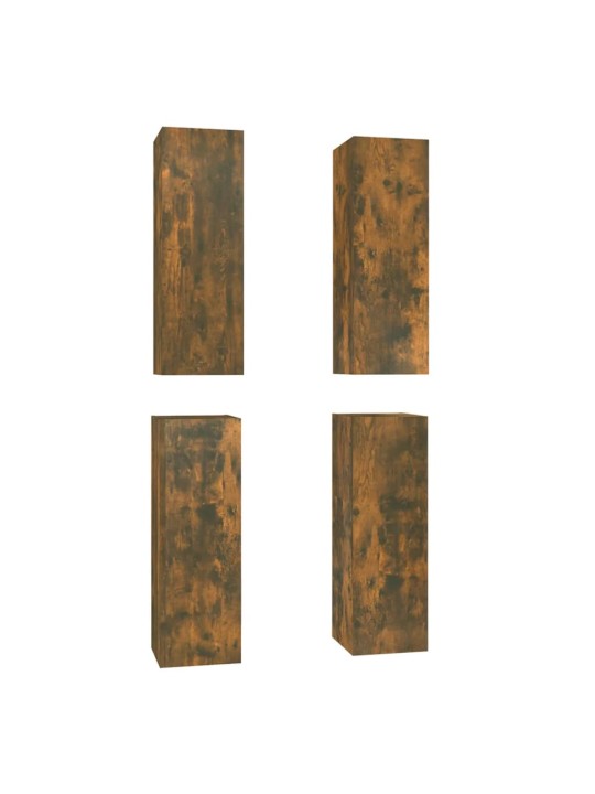 TV skříňky 4 ks kouřový dub 30,5 x 30 x 90 cm kompozitní dřevo