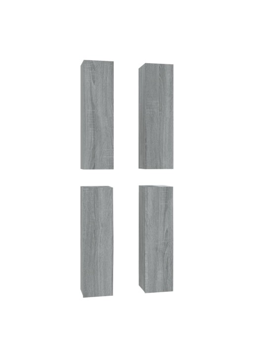 TV skříňky 4 ks šedé sonoma 30,5 x 30 x 110 cm kompozitní dřevo