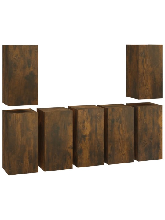 TV skříňky 7 ks kouřový dub 30,5 x 30 x 60 cm kompozitní dřevo