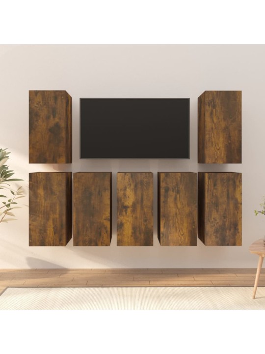 TV skříňky 7 ks kouřový dub 30,5 x 30 x 60 cm kompozitní dřevo