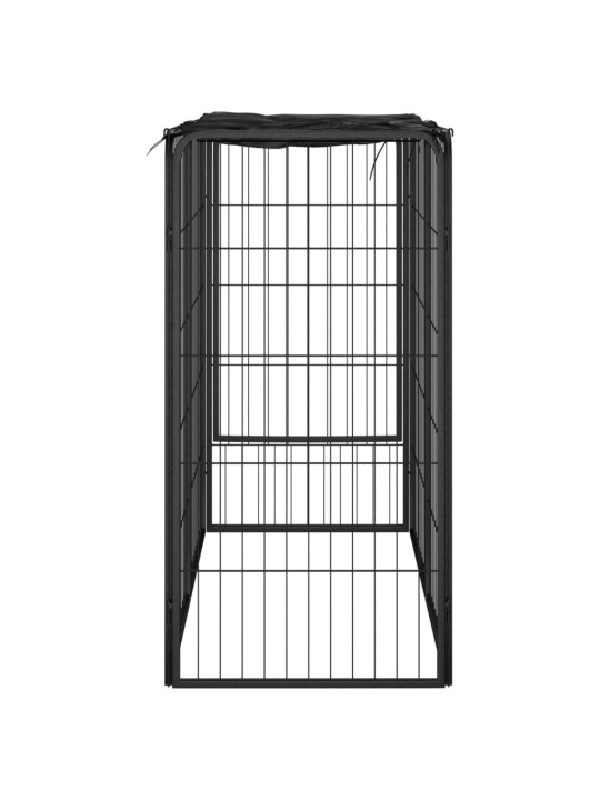 Ohrádka pro psy 6 panely černá 50 x 100 cm práškovaná ocel