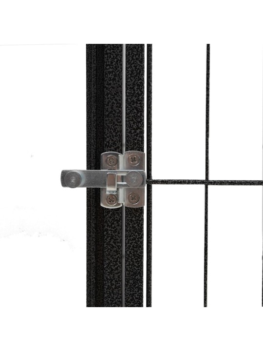 Ohrádka pro psy 6 panely černá 50 x 100 cm práškovaná ocel