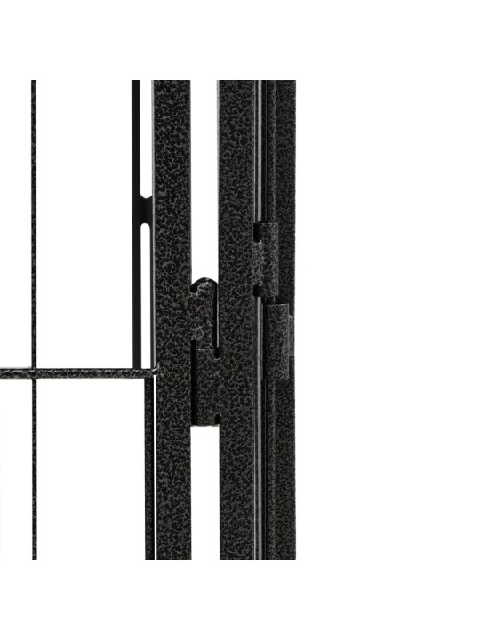 Ohrádka pro psy 4 panely černá 100x50 cm práškovaná ocel