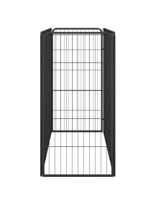 8panelová ohrádka pro psy černá 50 x 100 cm práškovaná ocel