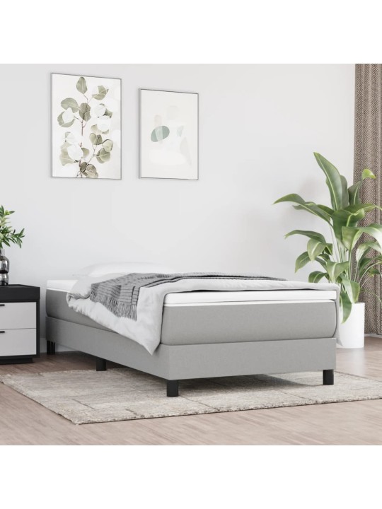 Taštičková matrace světle šedá 80 x 200 x 20 cm textil