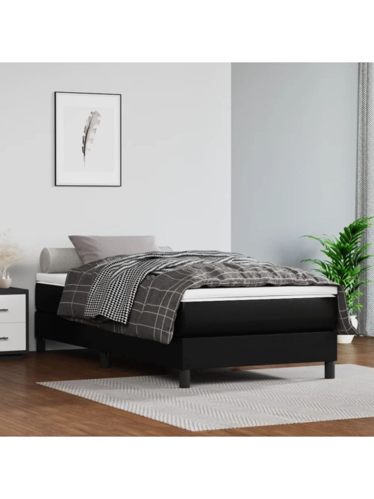 Taštičková matrace černá 80 x 200 x 20 cm umělá kůže