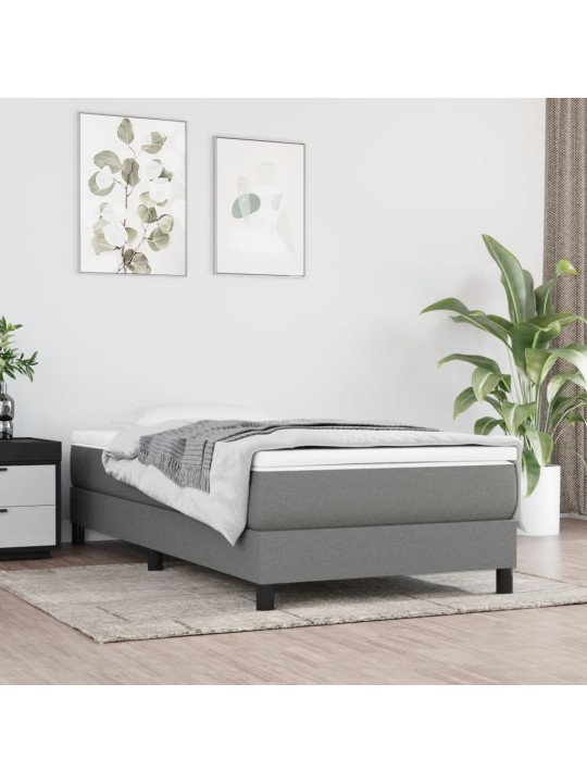 Taštičková matrace tmavě šedá 90 x 200 x 20 cm textil